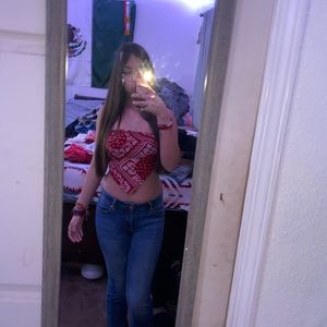 crop top burgundy small